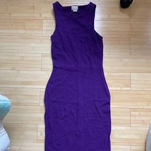 H&m Eggplant Purple Long Cocktail Dress Bodycon